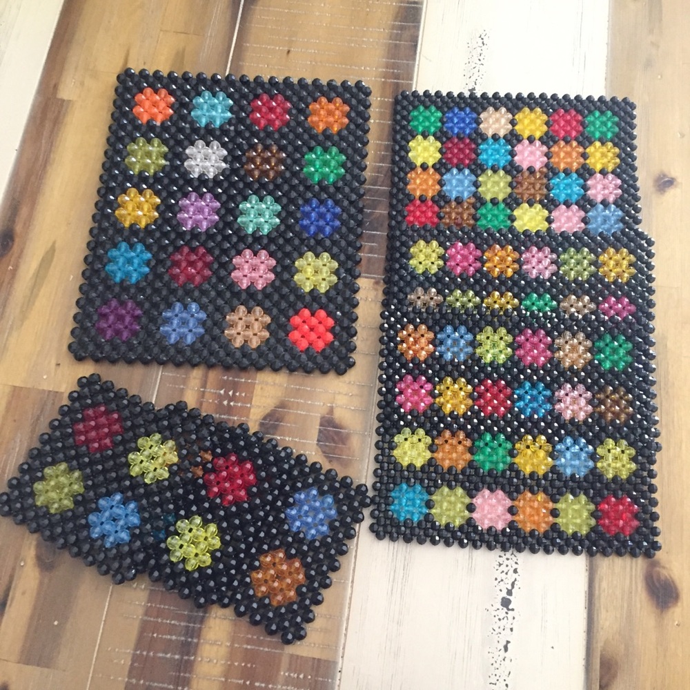 ❌Beaded Coasters Decor House Kitchen Handmade Set
